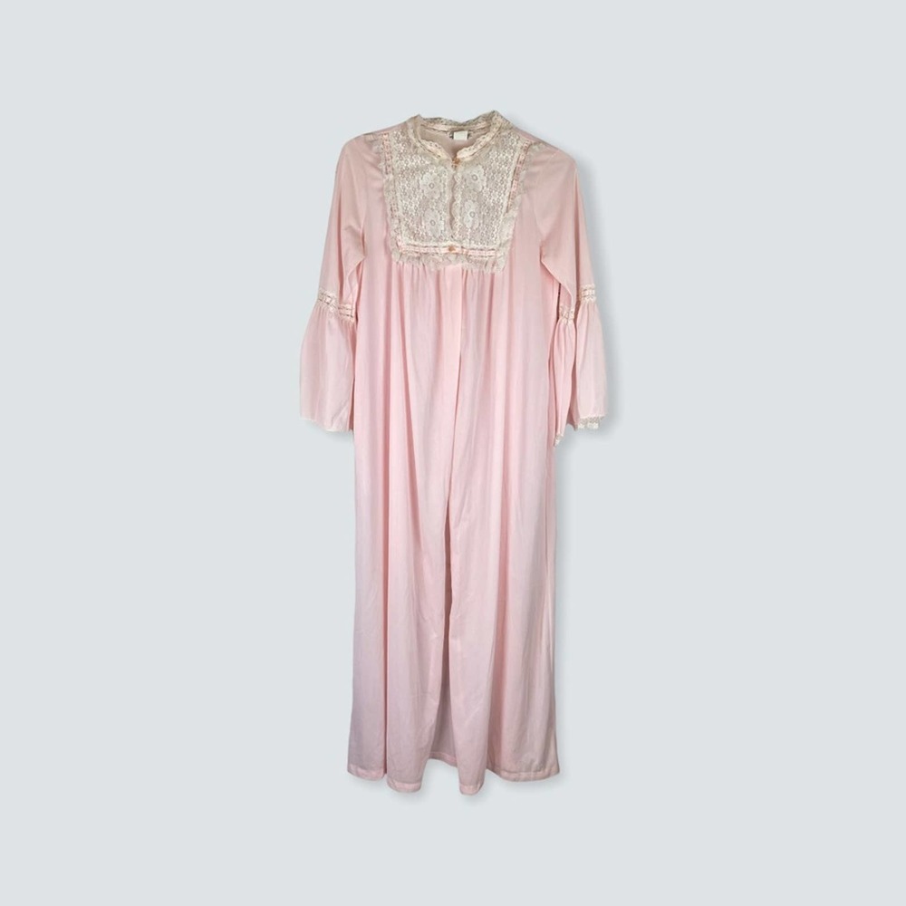 Vintage Saramal pink overcoat lingerie size M pink